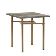 Load image into Gallery viewer, Dining Set for 2, Square wooden Dining Table with 4 Legs and 2 Metal Chair for Home Office, Kitchen, Dining Room