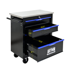 Load image into Gallery viewer, 4 DRAWERS MULTIFUNCTIONAL TOOL CART WITH WHEELS-BLACK