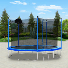 Load image into Gallery viewer, 12FT Trampoline for Adults & Kids with Basketball Hoop, Outdoor Trampolines w/Ladder and Safety Enclosure Net for Kids and adults