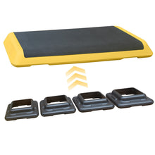 Load image into Gallery viewer, Adjustable Aerobic Stepper Workout Step with 4 Risers Fitness & Exercise Platform Trainer