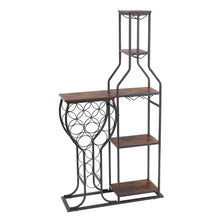 Load image into Gallery viewer, 11 Bottle Wine Bakers Rack, 5 Tier Freestanding Wine Rack with Hanging Wine Glass Holder and Storage Shelves, Wine Storage Home Bar for Liquor and Wine Storagefor Kitchen, Dining Room