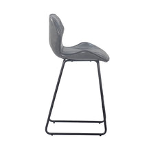 Load image into Gallery viewer, Set of 2, Leather Bar Chair with High-Density Sponge, PU Chair Counter Height Pub Kitchen Stools for Dining room,homes,bars, kitchens,Gray