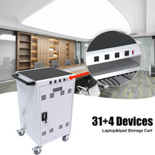 Load image into Gallery viewer, Mobile Charging Cart and Cabinet for Tablets Laptops 31+4-Device