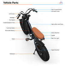 Load image into Gallery viewer, JANSNO Electric Bike 20" x 4.0 Electric Bike for Adults with 750W Brushless Motor, Long-Lasting 48V 14Ah Removable Battery, 7-Speed Transmission , 20 Inch Fat Tires,Integrated wheels,UL Certified.
