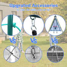 Load image into Gallery viewer, Indoor/Outdoor Metal Swing Set with Safety Belt for Backyard
