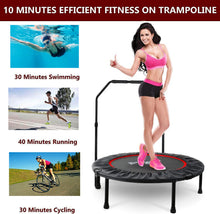 Load image into Gallery viewer, 40 Inch Mini Exercise Trampoline for Adults or Kids Indoor Fitness Rebounder Trampoline with Safety Pad Max. Load 300LBS