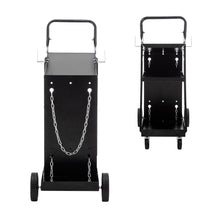 Load image into Gallery viewer, Welding Cart, 3-Tier Welder Cart Heavy Duty with 400Lbs Static Weight Capacity, 360° Swivel Wheels, Tank Storage Safety Chains, Rolling MIG Welder Cart for TIG, ARC, MMA Welding Machine