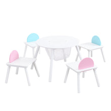 Load image into Gallery viewer, Children's panel table with 4 chairs