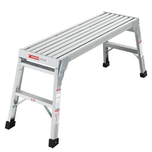 Load image into Gallery viewer, Work Platform Aluminum Portable Bench Folding Ladder ANSI Capacity 225 LBS 40"