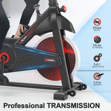 Load image into Gallery viewer, Indoor Cycling Exercise Bike Stationary, Home Gym Workout Fitness Bike with Comfortable Cusion, LCD Display and Hand Pulse