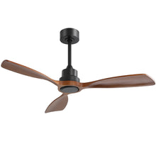 Load image into Gallery viewer, 48 Inch Ceiling Fan Without Light, 3 Solid Wood Blades Outdoor Ceiling Fan 6-speed Reversible DC Motor for Living Room