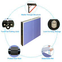 Load image into Gallery viewer, Table Tennis Table Midsize Foldable & Portable Ping Pong Table Set with Net and 2 Ping Pong Paddles for Indoor Outdoor Game