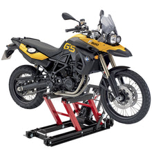 Load image into Gallery viewer, Hydraulic Motorcycle Lift Jack, 1500 LBS Capacity Foot-Operated Motorcycle Lift Table, ATV Scissor Lift Jack with 4.5" - 15" Lifting Range, Portable Motorcycle Lift Table with Wheels