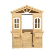 Load image into Gallery viewer, Wooden Playhouse for Kids Outdoor with Working Door, Windows, Mailbox, Flowers Pot Holder, 39" x 38" x 55.5"
