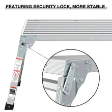 Load image into Gallery viewer, Aluminum Work Platform Large Size Step Stool Folding Portable Work Bench 40" Width Telescopic Feet 22" -27.5" Height Adjustable