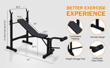 Load image into Gallery viewer, Olympic Weight Bench, Bench Press Set with Squat Rack and Bench for Home Gym Full-Body Workout
