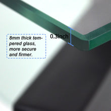 Load image into Gallery viewer, Rectangle Black Glass Coffee Table, Clear Coffee Table,Modern Side Center Tables for Living Room, Living Room Furniture