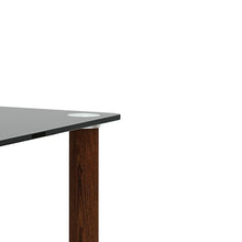 Load image into Gallery viewer, 1-Piece Black + Walnut Side Table , 2-Tier Space End Table ,Modern Night Stand, Sofa table, Side Table with Storage Shelve