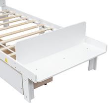 Load image into Gallery viewer, Twin Bed with Footboard Bench,2 drawers,White