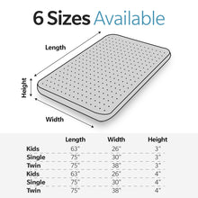 Load image into Gallery viewer, Memory Foam Camping Mattress - 75"x30"x4" Perfect for Outdoor Activities, RVs, Guest Rooms, and Dorms; Foldable, Portable, with Water-Resistant Zipper Cover, CertiPUR-US Certified