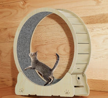 Load image into Gallery viewer, Large Cat Exercise Wheel 40 Inch, Solid Wood Cat Wheel Exerciser for Indoor Cats, Safety Cat Treadmill with Lock & Minimized Gap Design
