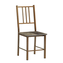 Load image into Gallery viewer, Dining Set for 2, Square wooden Dining Table with 4 Legs and 2 Metal Chair for Home Office, Kitchen, Dining Room