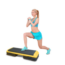Load image into Gallery viewer, Adjustable Aerobic Stepper Workout Step with 4 Risers Fitness & Exercise Platform Trainer