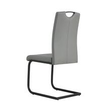 Load image into Gallery viewer, Dining chairs set of 2, Grey PU Chair modern kitchen chair with metal leg