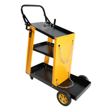 Load image into Gallery viewer, Multi Function 3 tier Welding Cart. gas bottle and accessory storage.Welding Heavy Duty Cart for Tig Mig Welder and Plasma Cutter with Upgrade Handles and Increase Storage Space Tank Storage