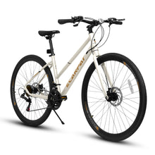 Load image into Gallery viewer, A28250 700C Road Hybrid Bike for Adult , 21-Speed Road Bike Road Bicycle Carbon Steel Frame/Dual-Disc Brakes/Multiple Colors