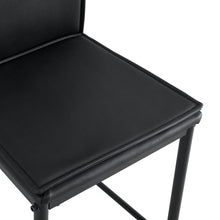 Load image into Gallery viewer, Black Leather Barstool Dining Counter Height Chair Set of 2