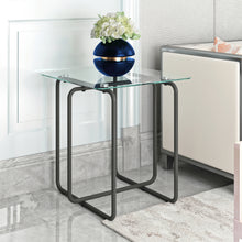 Load image into Gallery viewer, Modern Tempered Glass Coffee Table End Table Side Table for Living Room,bedroom, Transparent