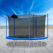 Load image into Gallery viewer, 12FT Trampoline for Adults & Kids with Basketball Hoop, Outdoor Trampolines w/Ladder and Safety Enclosure Net for Kids and adults