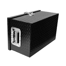 Load image into Gallery viewer, 20 Inch Black Aluminum Tool long Box Tread Flat box for Truck Car Outdoor Trailer Pickup Underbody RV ATV Storage Tools Organizer with Lock Side Handle and Keys (20.1"×11.8"×9.3")
