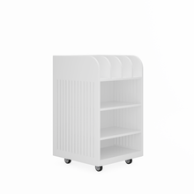 Load image into Gallery viewer, 4 Tier Kitchen Island Cart with Spice Rack & Locking Casters, Simple Design Mobile Kitchen Storage Islands for Kitchen Living Room Bedroom, White