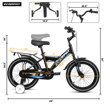 Load image into Gallery viewer, A16115 Kids Bike 16 inch for Boys & Girls with Training Wheels, Freestyle Kids' Bicycle with fender and carrier.