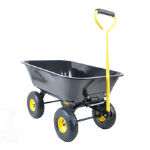 Load image into Gallery viewer, Folding car Poly Garden dump truck with steel frame, 10 inches. Pneumatic tire, black