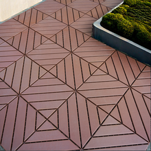 Load image into Gallery viewer, 27-Pack Plastic Interlocking Deck Tiles - 12"x12" Square, Waterproof, All-Weather Use, Easy to Install Patio Decking Tiles for Poolside, Balcony, Backyard - Sturdy, High Load-Bearing Capacity