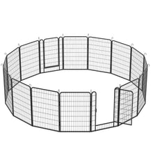 Load image into Gallery viewer, 16 Panels Heavy Duty Metal Playpen with door,39.37"H Dog Fence Pet Exercise Pen for Outdoor