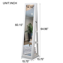 Load image into Gallery viewer, Full Length Mirror 360° Swivel Jewelry Cabinet