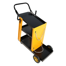 Load image into Gallery viewer, Multi Function 3 tier Welding Cart. gas bottle and accessory storage.Welding Heavy Duty Cart for Tig Mig Welder and Plasma Cutter with Upgrade Handles and Increase Storage Space Tank Storage