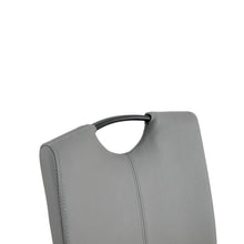 Load image into Gallery viewer, Dining chairs set of 2, Grey PU Chair modern kitchen chair with metal leg