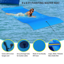 Load image into Gallery viewer, Floating Water Mat, 9' × 6' Lily Pad Floating Mat, 3-Layer Foam Water Floating Pad for Water Recreation and Relaxing, Thick and Durable Water Activities Mat for Lake, Oceans