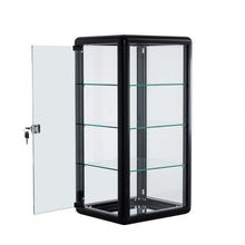 Load image into Gallery viewer, Tempered Glass Counter Top Display Showcase with Sliding Glass Door and Lock,Standard Aluminum Framing with Sliding Glass Door and Lock-display cabinet