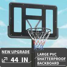 Load image into Gallery viewer, Portable Basketball Hoop Height Adjustable basketball hoop stand 6.6ft - 10ft with 44 Inch Backboard and Wheels for Adults Teens Outdoor Indoor