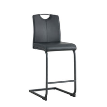 Load image into Gallery viewer, Black PU Chair Barstool Dining Counter Height Chair Set of 2