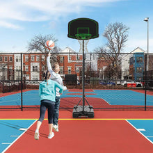 Load image into Gallery viewer, Basketball Hoop System Stand with 30in Backboard, Height Adjustable 60Inch-78Inch for Indoor Outdoor, Fillable Base with Wheels for Kids, Youth