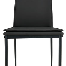Load image into Gallery viewer, Dining chairs set of 4, Black modern kitchen chair with metal leg