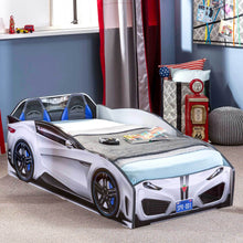 Load image into Gallery viewer, Speedy Toddler Race Car Bed, White
