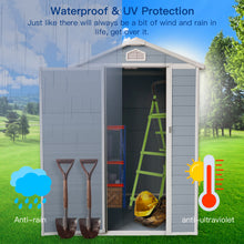Load image into Gallery viewer, 6x4ft Resin Outdoor Storage Shed Kit-Perfect to Store Patio Furniture,Grey